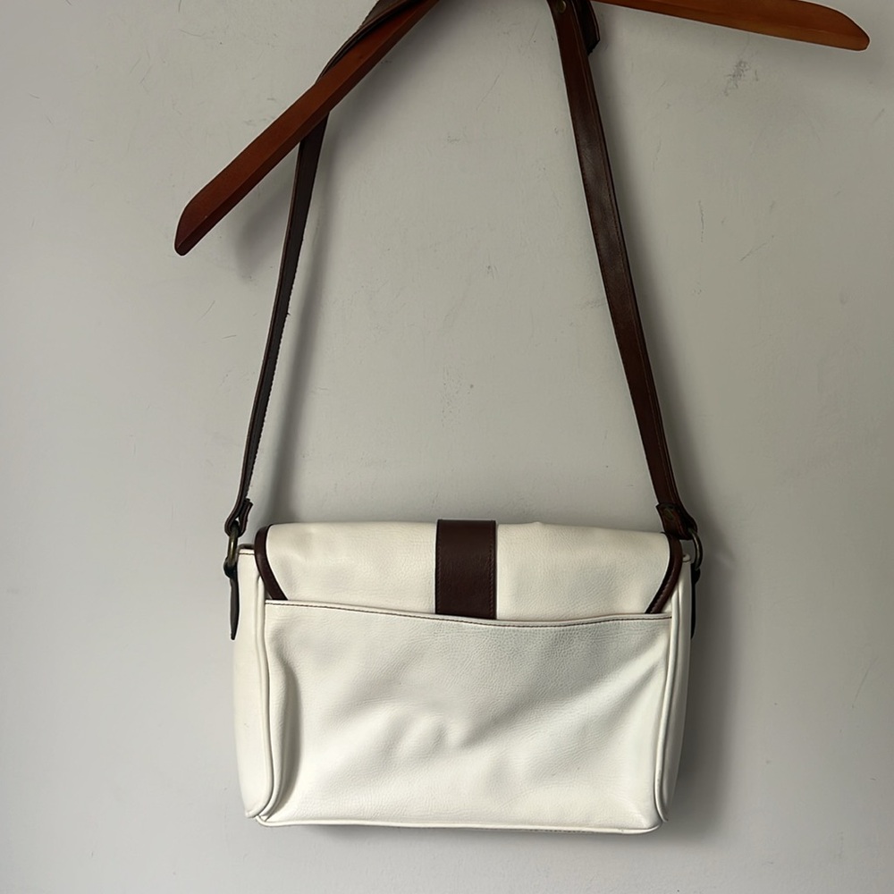 Vtg 90s Liz Claiborne Brown and White Women’s Crossbody Purse 🔴 - Picture 7 of 9
